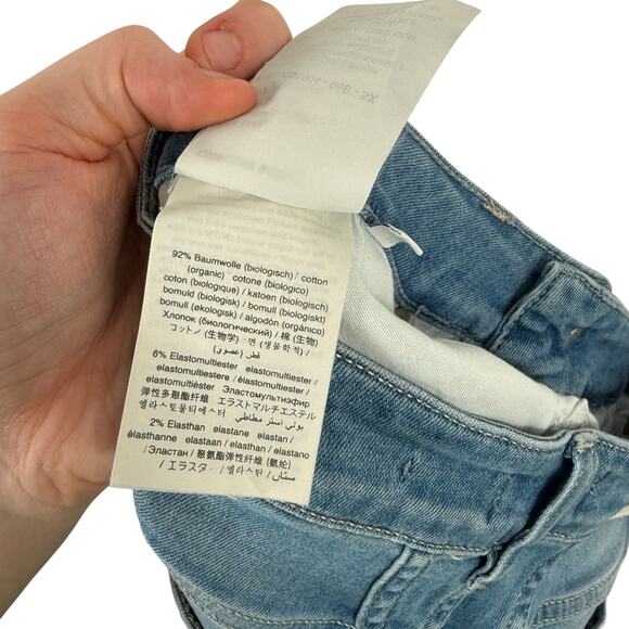 CLOSED Denim Glow Up Flared Jeans Wide Leg Hellblau Distressed Womens 25 - Picture 11 of 11